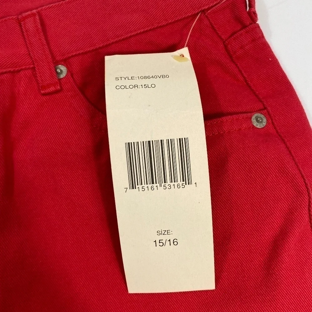 Jordache Vintage Red High Waisted Shorts NWT NEW SZ 15/16